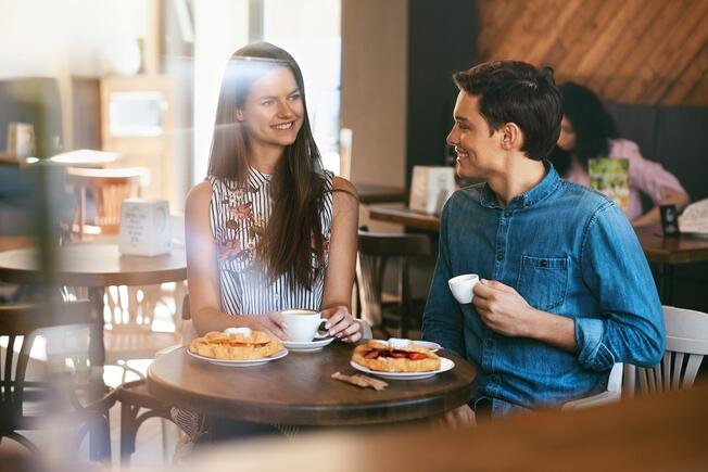 People eating table